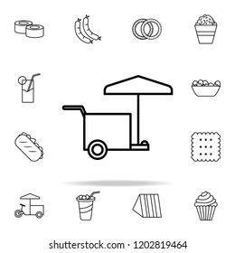 bench on wheels icon. Fast food icons universal set for web and mobile