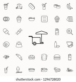 bench on wheels icon. Fast food icons universal set for web and mobile