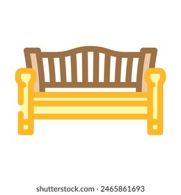 bench outdoor furniture color icon vector. bench outdoor furniture sign. isolated symbol illustration