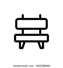 Bench outlined vector icon 
