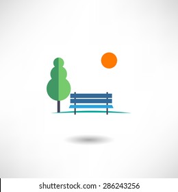 Bench In The Park Icon