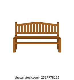 Bench park vector icon. Garden bench silhouette furniture chair. Street wooden seat