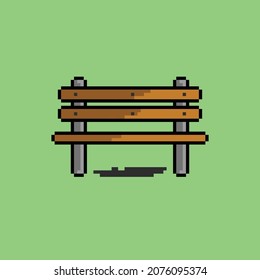 bench in pixel art style