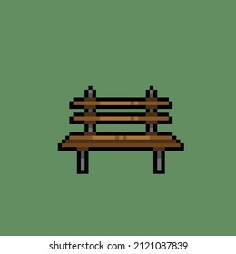 bench in pixel art style