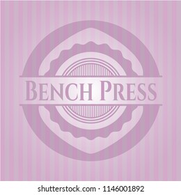 Bench Press badge with pink background