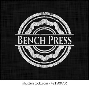 Bench Press chalkboard emblem