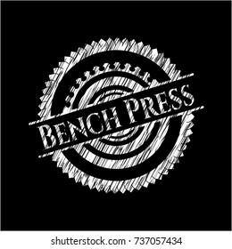 Bench Press chalkboard emblem