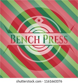 Bench Press christmas style badge..