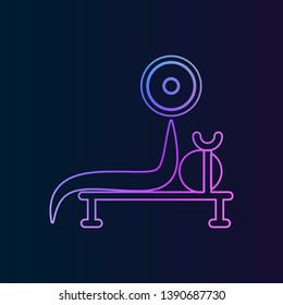 The Bench press exercise nolan icon. Simple thin line, outline vector of Gym icons for UI and UX, website or mobile application