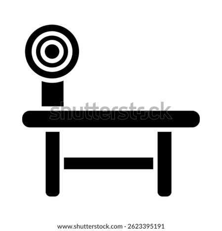 Bench Press Glyph Icon Design For Personal And Commercial Use