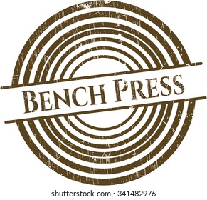 Bench Press grunge stamp