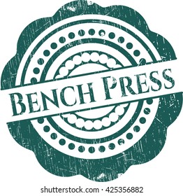 Bench Press grunge style stamp