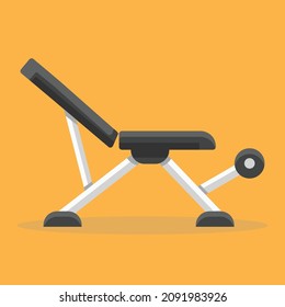 bench press gym fitness equipment flat icon illustration vector file