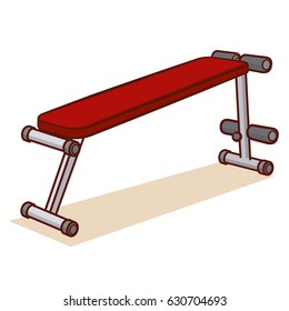 Bench press gym, isolated on white background Vector Illustration