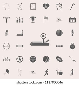 The bench press icon. Detailed set of Sport icons. Premium quality graphic design sign. One of the collection icons for websites, web design, mobile app on white background