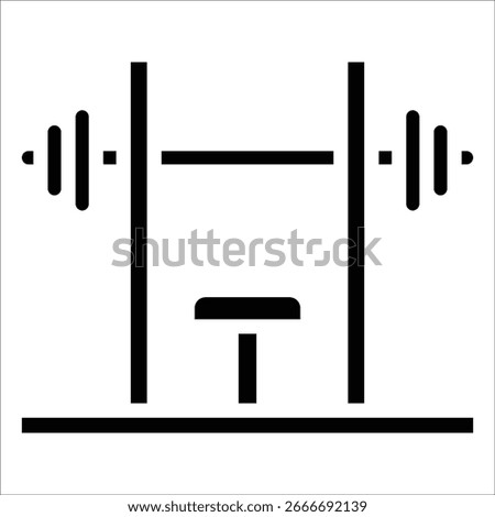 Bench Press Icon Element For Design