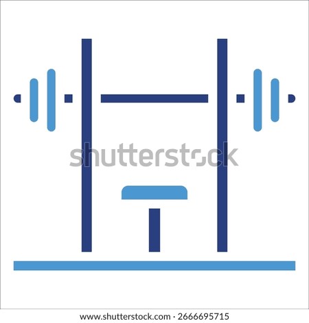 Bench Press Icon Element For Design