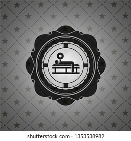 bench press icon inside dark badge