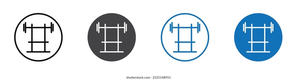 Bench press icon Isolated on white background vector set