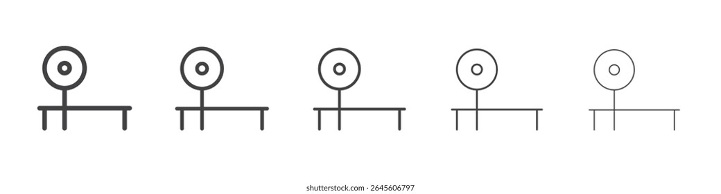 Bench press icon outline ilustration vector symbol
