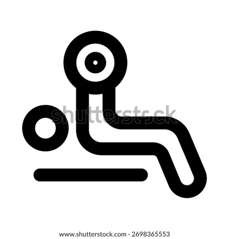 Bench Press icon showing a weightlifting exercise with a barbell for strength training and fitness
