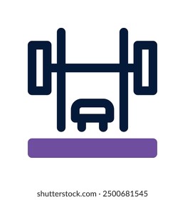 bench press icon. vector dual tone icon for your website, mobile, presentation, and logo design.