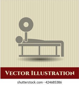bench press icon vector symbol flat eps jpg app web
