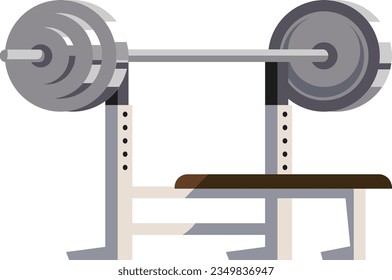 Prensa de banco, ilustración de aparatos de gimnasia
