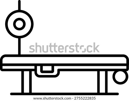 Bench Press Illustration vector Icon Design