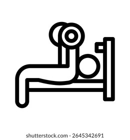 ícone de linha de impressão da bancada gráfico vetorial de ilustração. Elemento simples ilustração vetor gráfico, adequado para aplicativo, sites e apresentações isolados no fundo branco