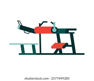 Bench press machine for gym exercises, fitness equipment for strength