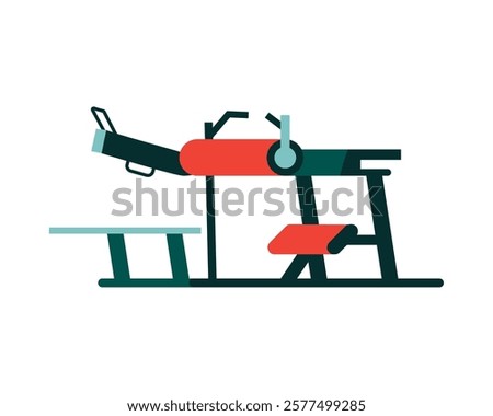Bench press machine for gym exercises, fitness equipment for strength