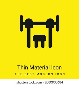 Icono de material amarillo brillante mínimo