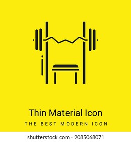 Bench Press minimal bright yellow material icon