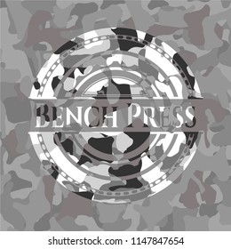 Bench Press on grey camo texture
