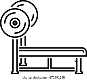 bench press outline icon