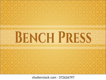Tarjeta de estilo retro de Bench Press, cartel o afiche