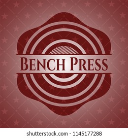 Bench Press retro style red emblem