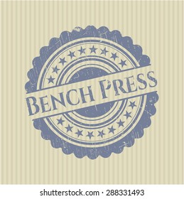 Bench Press rubber grunge stamp