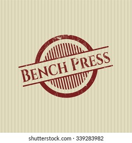 Bench Press rubber grunge texture stamp