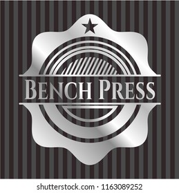 Bench Press silver shiny badge