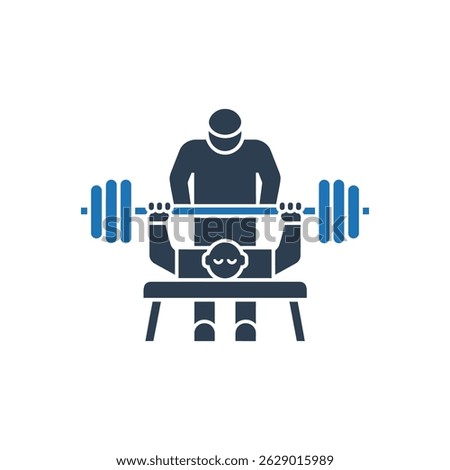 Bench Press Spotter Icon Isolated On White Background