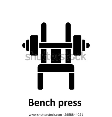 Bench press Vector Icon which can easily modify or edit

