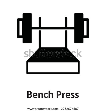Bench Press Vector icon which can easily modify or edit

