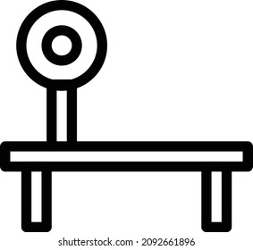 bench press Vector illustration on a transparent background. Premium quality symbols. Stroke vector icon for concept and graphic design.
