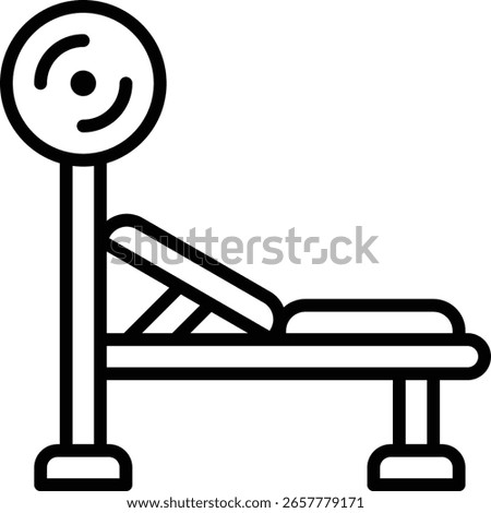 Bench Press Vector for Weightlifting Illustration, Chest workout concept, gym equipment and fitness routine