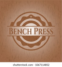  Bench Press vintage wood emblem