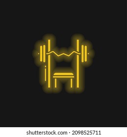 Icono de neón brillante amarillo
