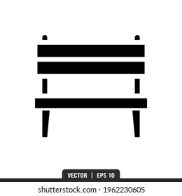 Bench Silhouette icon vector, illustration logo template in trendy style. Suitable for many purposes.