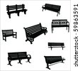 park bench silhouette